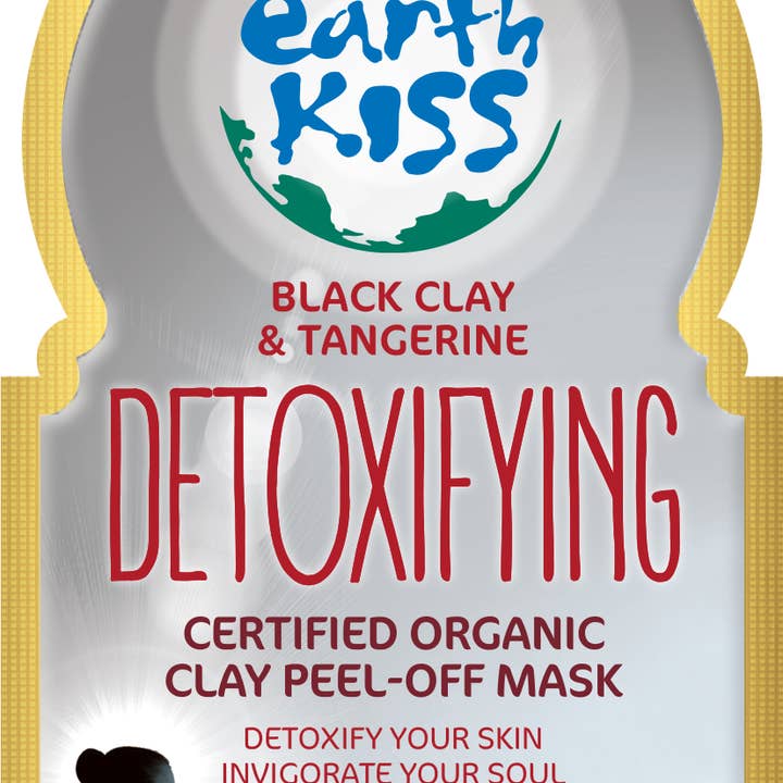 Beauty Goddess – wholesale Skincare face mask – Earth Kiss Inspirations Detoxifying Organic Clay Peel Off Mask (10ml) with Shilajit, Black Clay and Tangerine to Detoxify Your Skin0