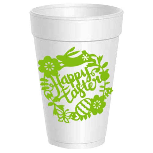 Happy Easter Wreath - 10 pack for wholesale by Sassy Cups