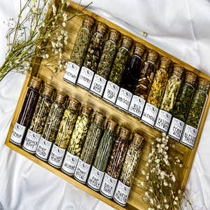 Dried Herbs for Witchcraft, 16 Pack Magic Herbs Kit Vietnam