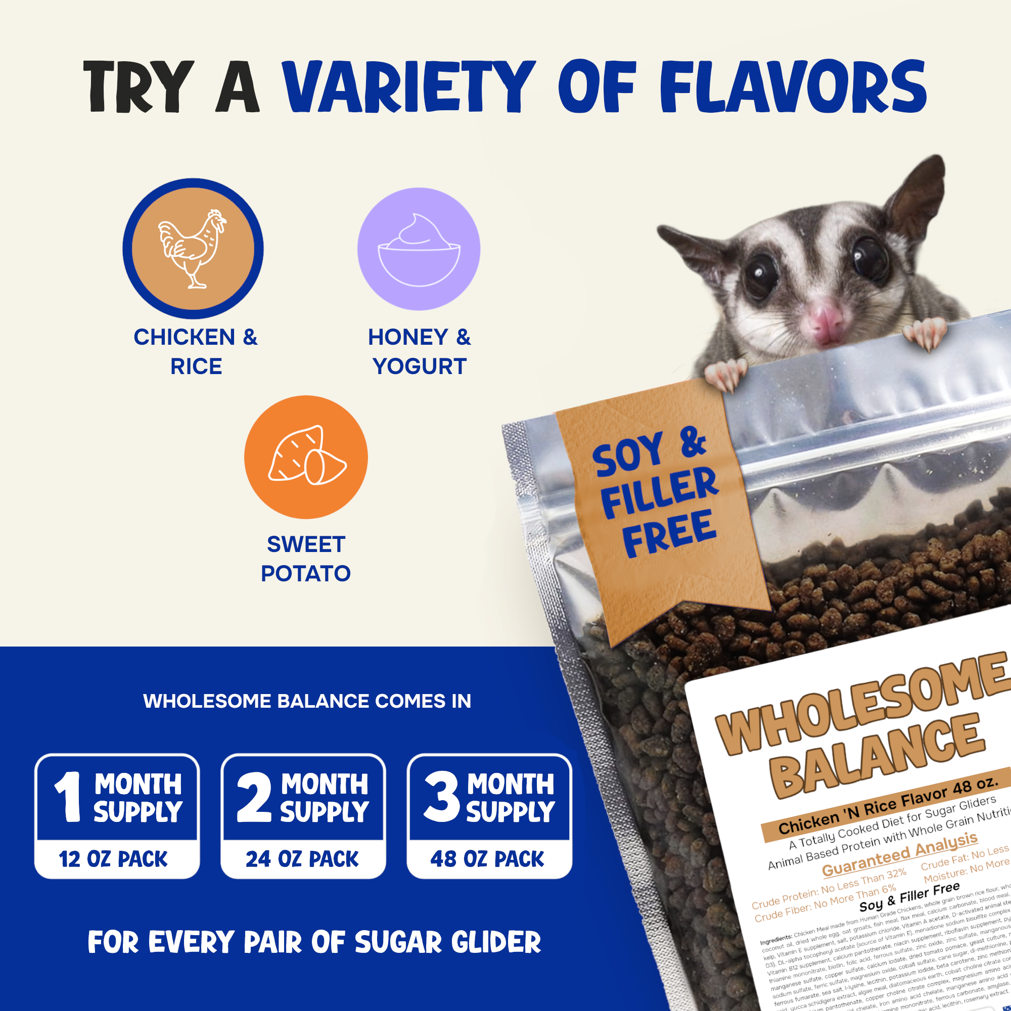 Suncoast Sugar Gliders – Großhandel Tiernahrung – Hund – Wholesome Balance™ Huhn & Vollkornreis Geschmack (1,36 kg)5