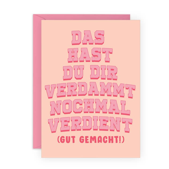 GUT GEMACHT Congratulations Card for Him, Her for wholesale by Central 23 Cards