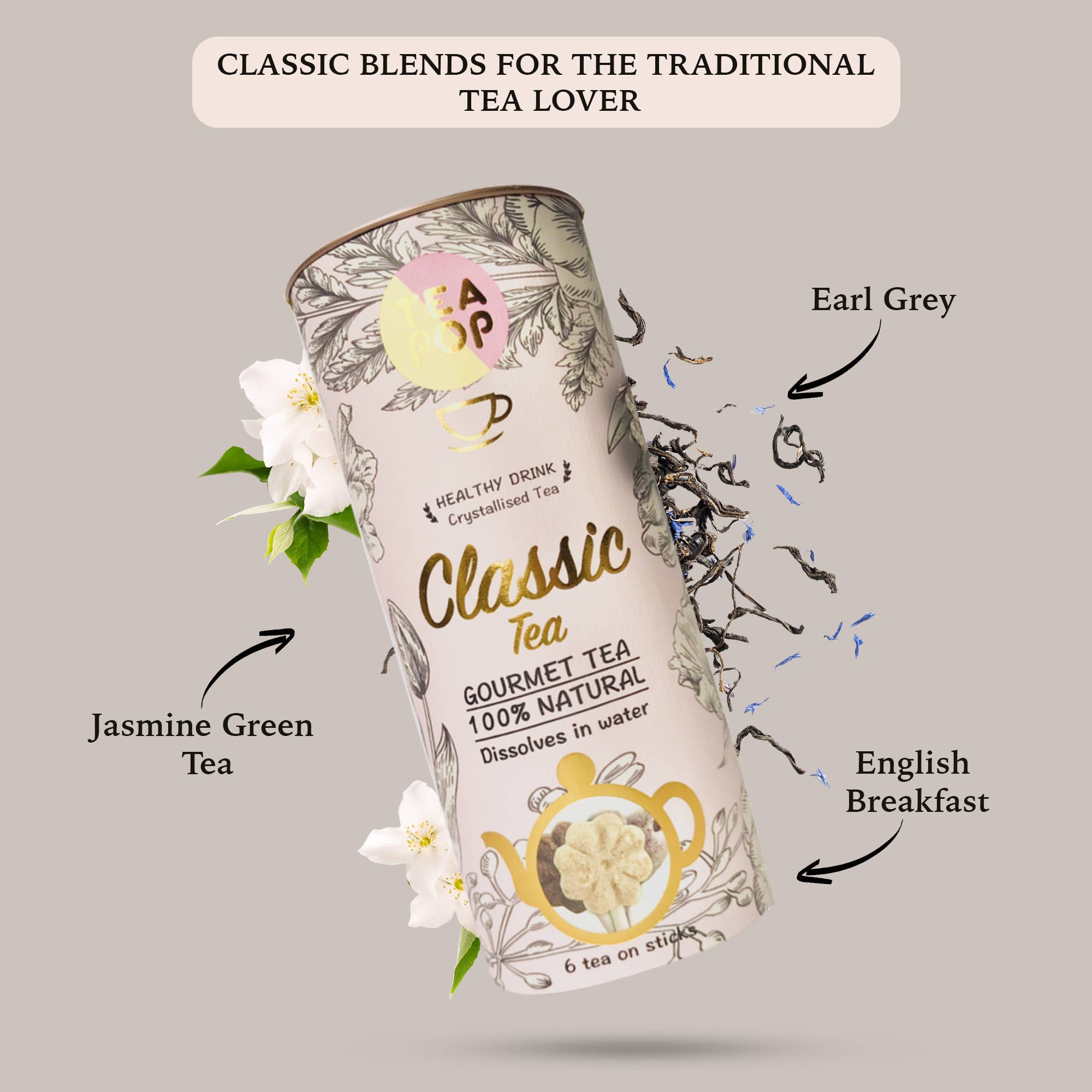 Northern Tea Company - Wholesale Health/Detox Tea - Classic Blend Tea On-A-Stick!,100% Natural Crystallised Tea2