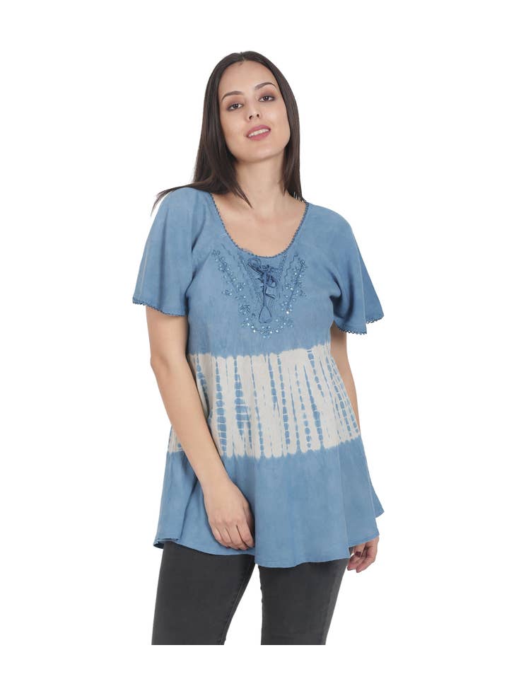 Assortedd Arya Organic Tencel Blouse for wholesale on Faire6