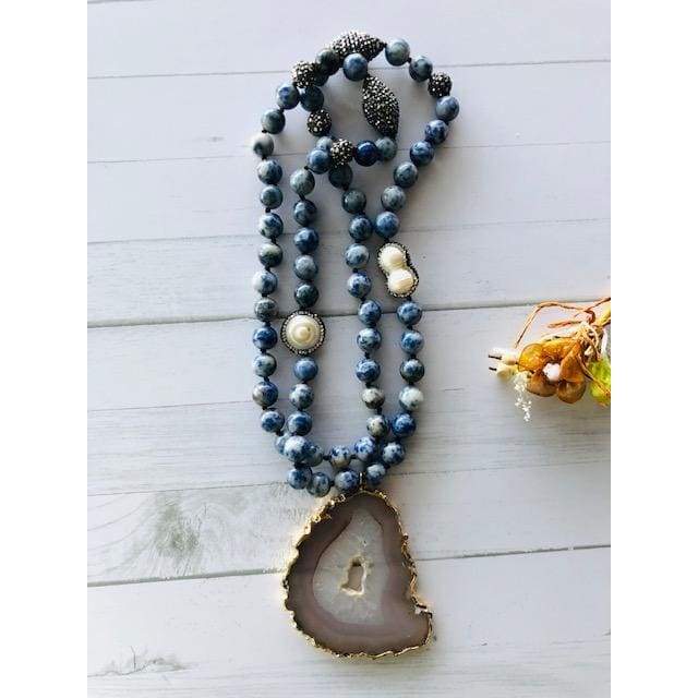 Valentina | Pingente Fatiado de Ágata Geode por atacado de OkayMujer