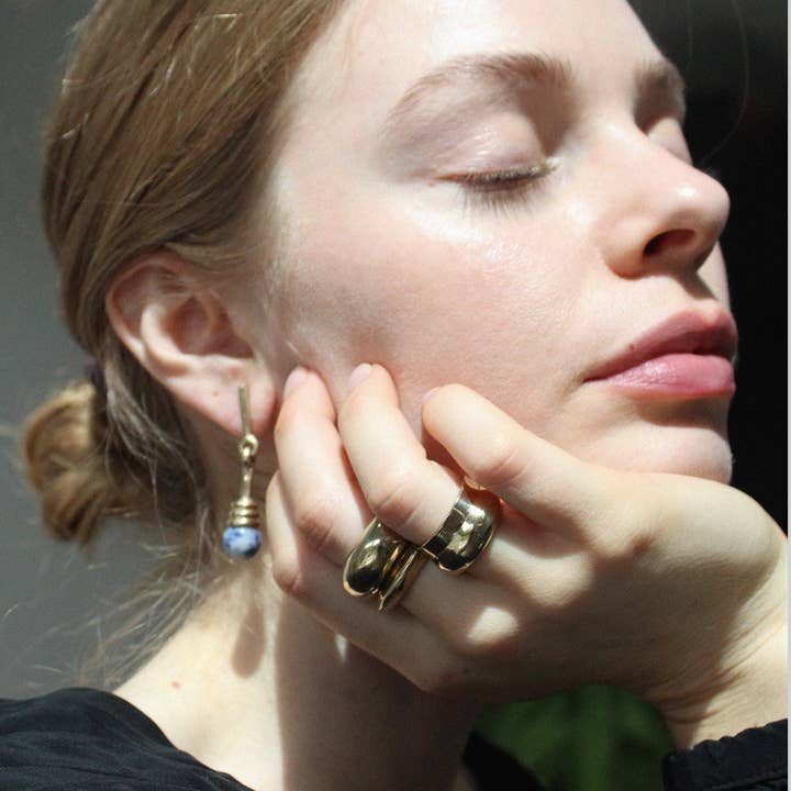 Tiro Tiro Jewelry - Wholesale Dangle Earrings - Alma Earrings in Blue Jasper1