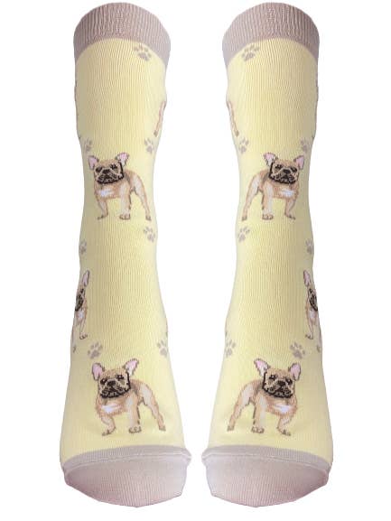 E&S Pets - Wholesale Socks - Unisex - French Bulldog - Unisex - Fun Novelty Crew Dog Socks