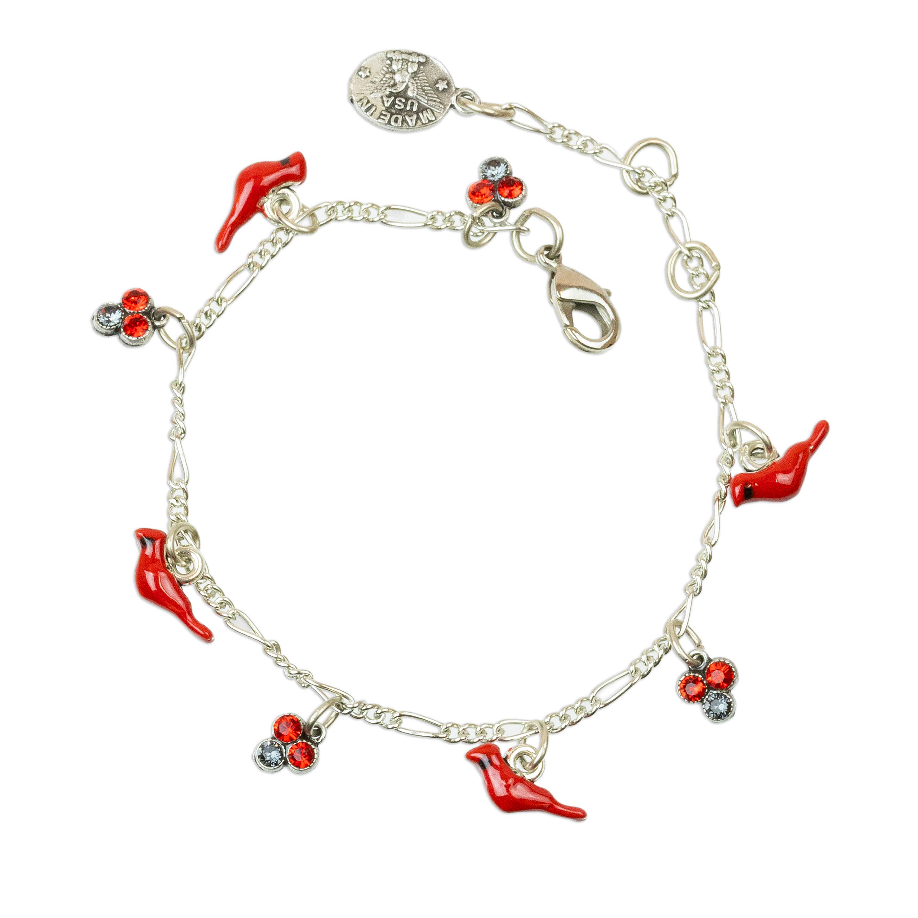 Anne Koplik Designs, Inc. - Venta al por mayor Pulseras de abalorios/colgantes - Pulsera con dijes de cristal Constance Cardinal0