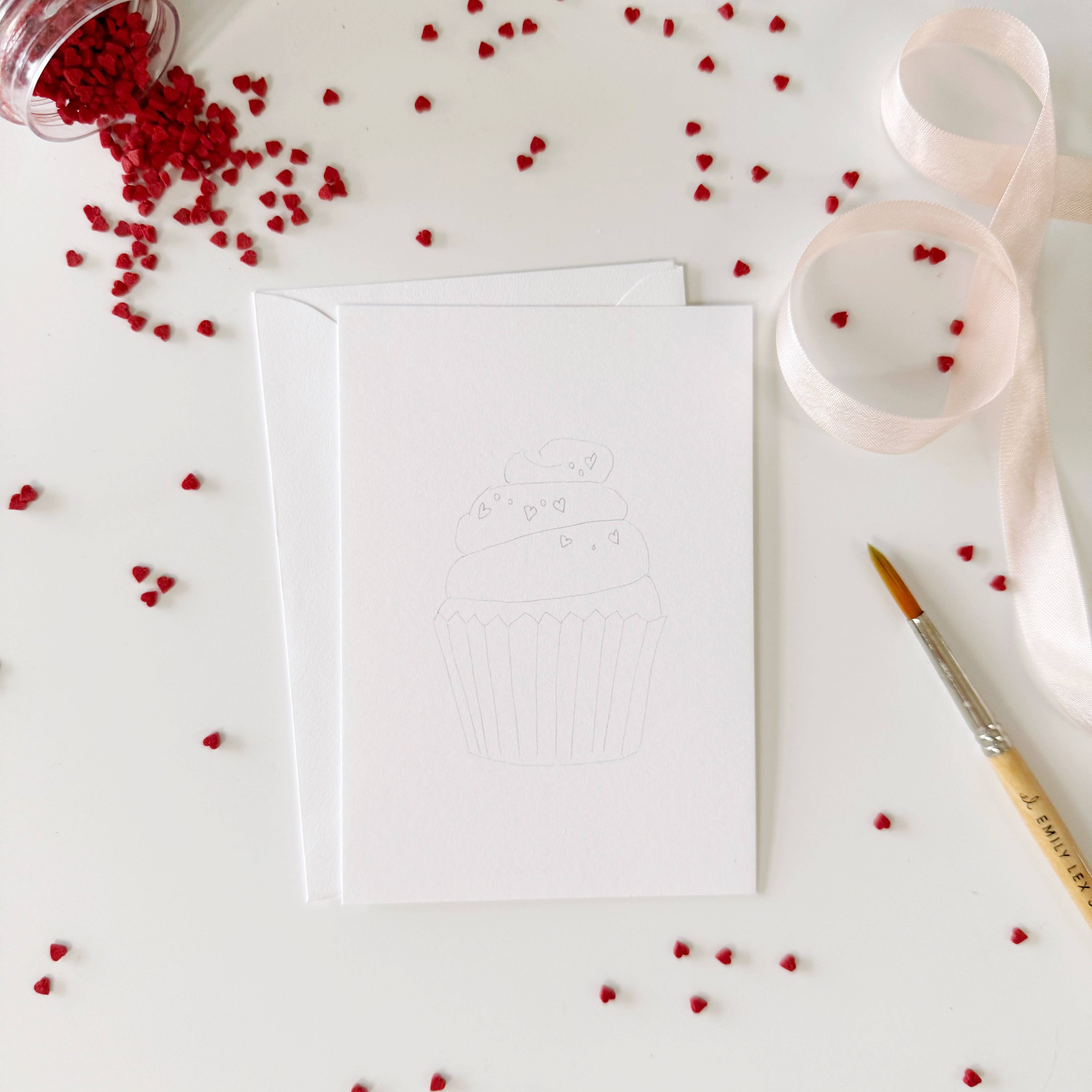 emily lex studio - Wholesale Stationery/Notecard Set - sweet treats paintable valentines3