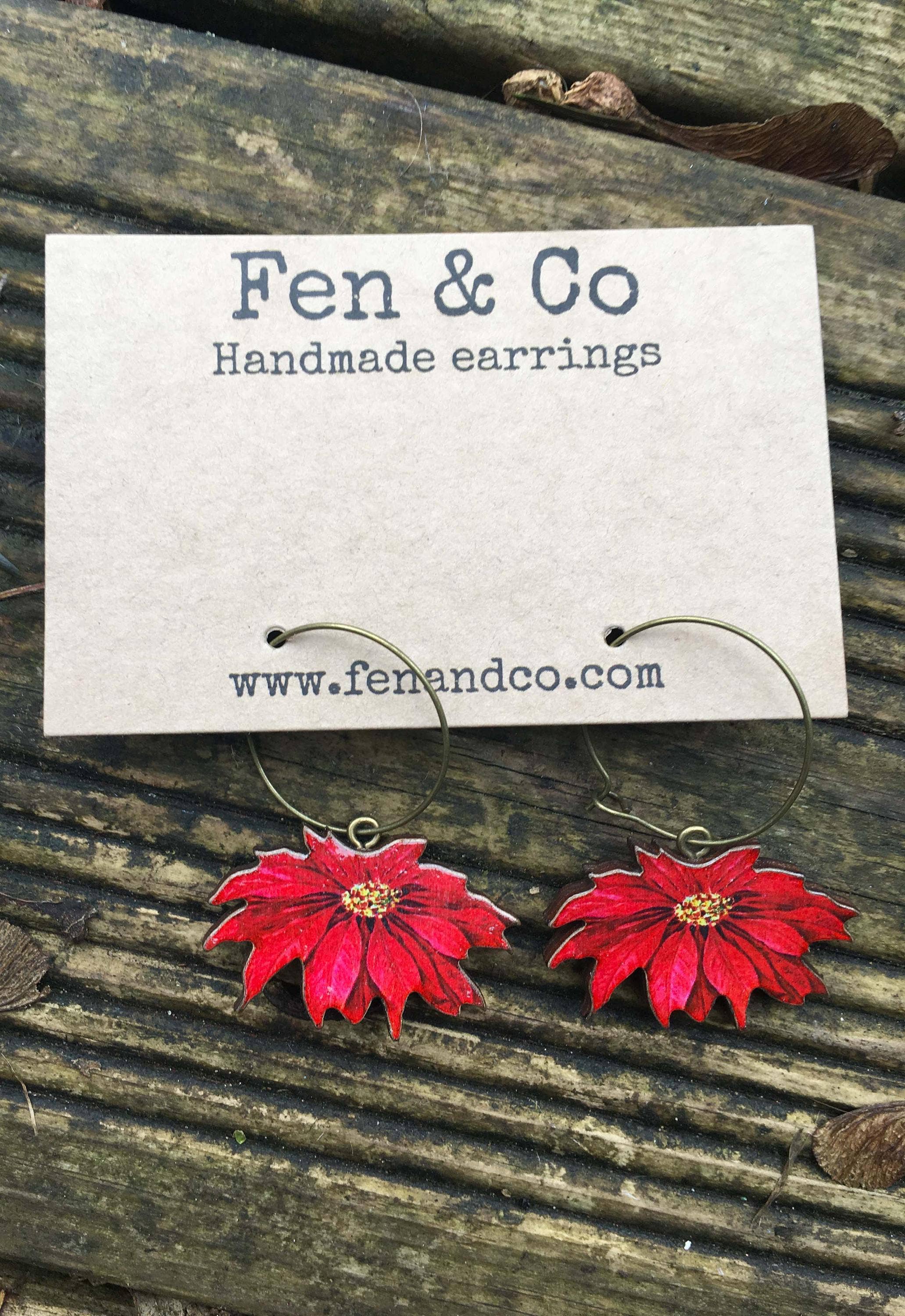 Fen & Co - Wholesale Jewelry Set - Poinsettia Necklace and Earrings3