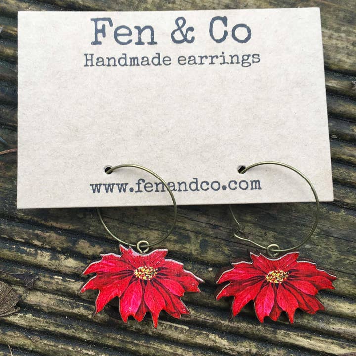 Fen & Co - Wholesale Jewelry Set - Poinsettia Necklace and Earrings3