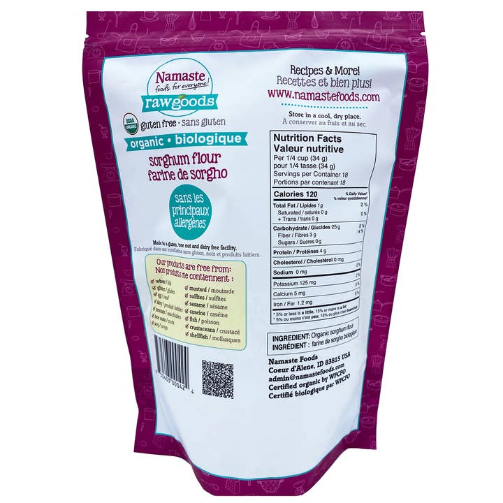 Namaste Foods – Engroshandel Glutenfrit mel – Økologisk sorghum mel
