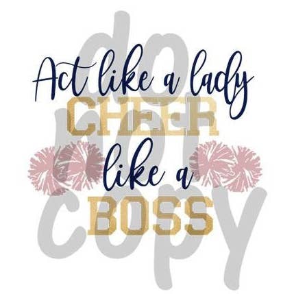 Agissez comme une dame Encouragez comme un patron Feuille de transfert pour la vente par PLT Wholesale
