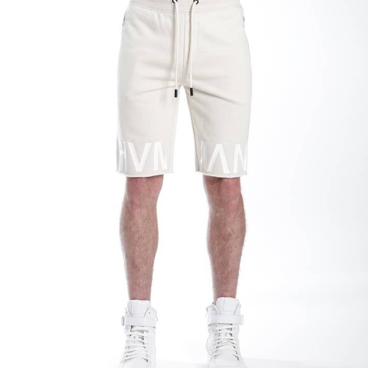 FRENCH TERRY SWEATSHORT IN CREAM for wholesale by Cult of Individuality