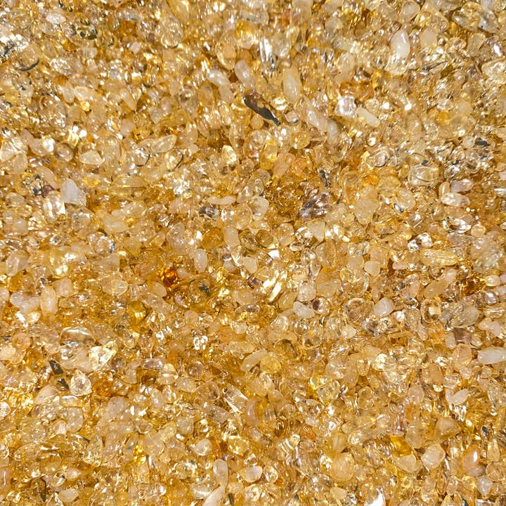 New Moon Beginnings - Wholesale Spiritual Stone/Crystal - Bulk Citrine Crystal Chips (1 lb. Bag) Size 5mm - 7mm Heated4
