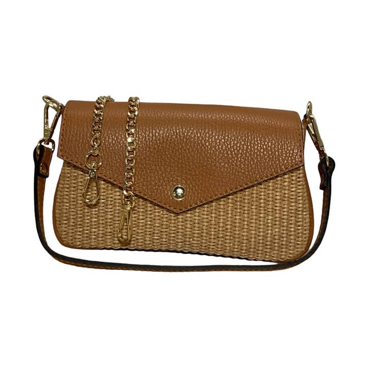 SAC POCHETTE CUIR RAPHIA CHLOE pour la vente par Louisa lee