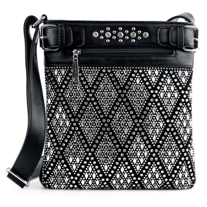 Handbag Express - Vente Sac à bandoulière – femme - Écharpe à bandoulière Diamond Bling1