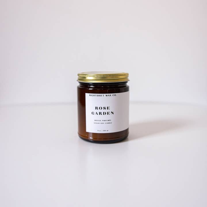 Rose Garden Soy Candle for wholesale by Nightshift Wax Co.