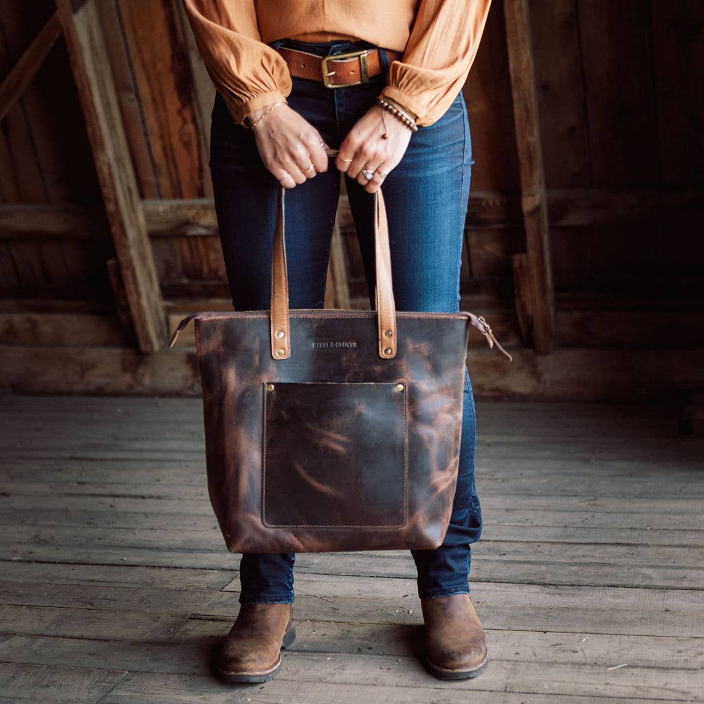 Steel & Clover - Wholesale Tote Bag - Women's - Watino Leather Tote4