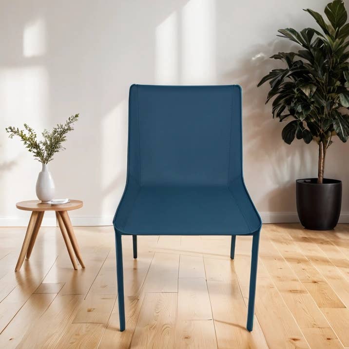 Set di 2 sedie da pranzo in pelle riciclata per la vendita all'ingrosso da parte di Aria Home