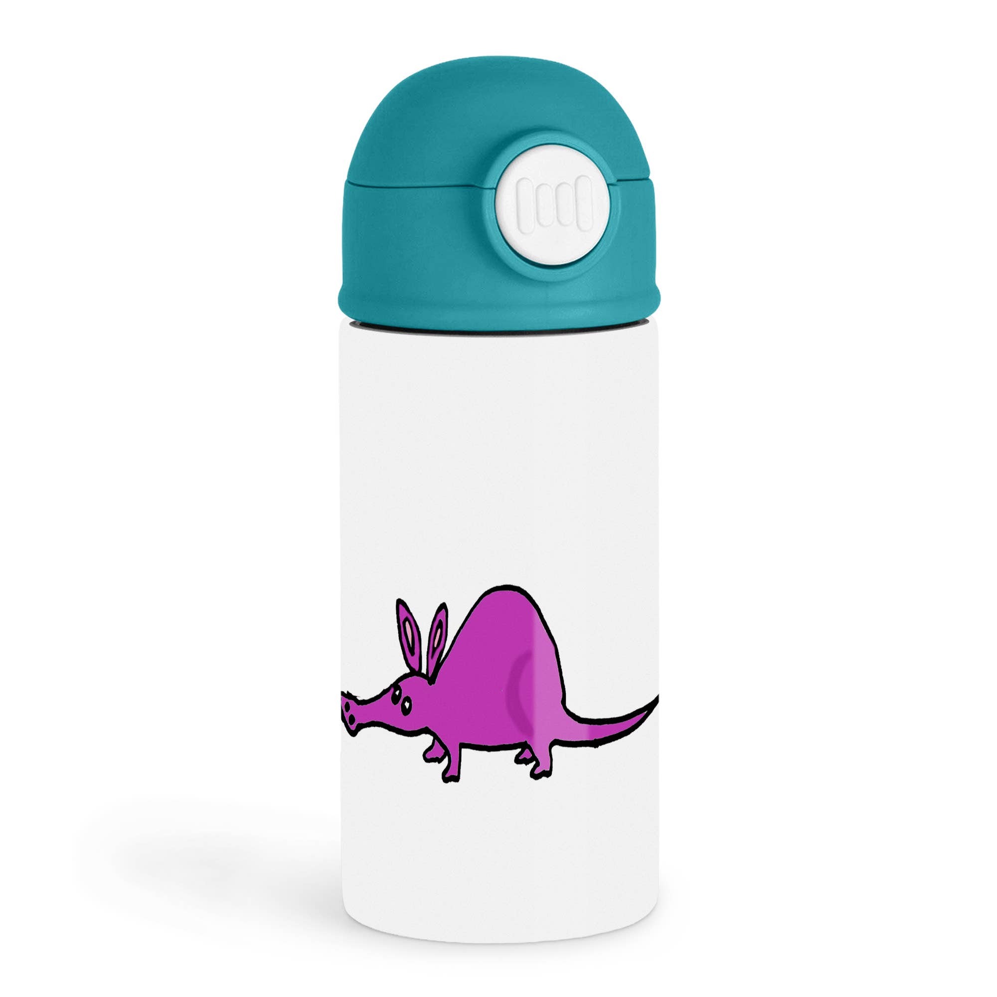 3dRose - Wholesale Water Bottle - 3dRose, Funny Purple Aardvark Cartoon, Kids Water Bottle0