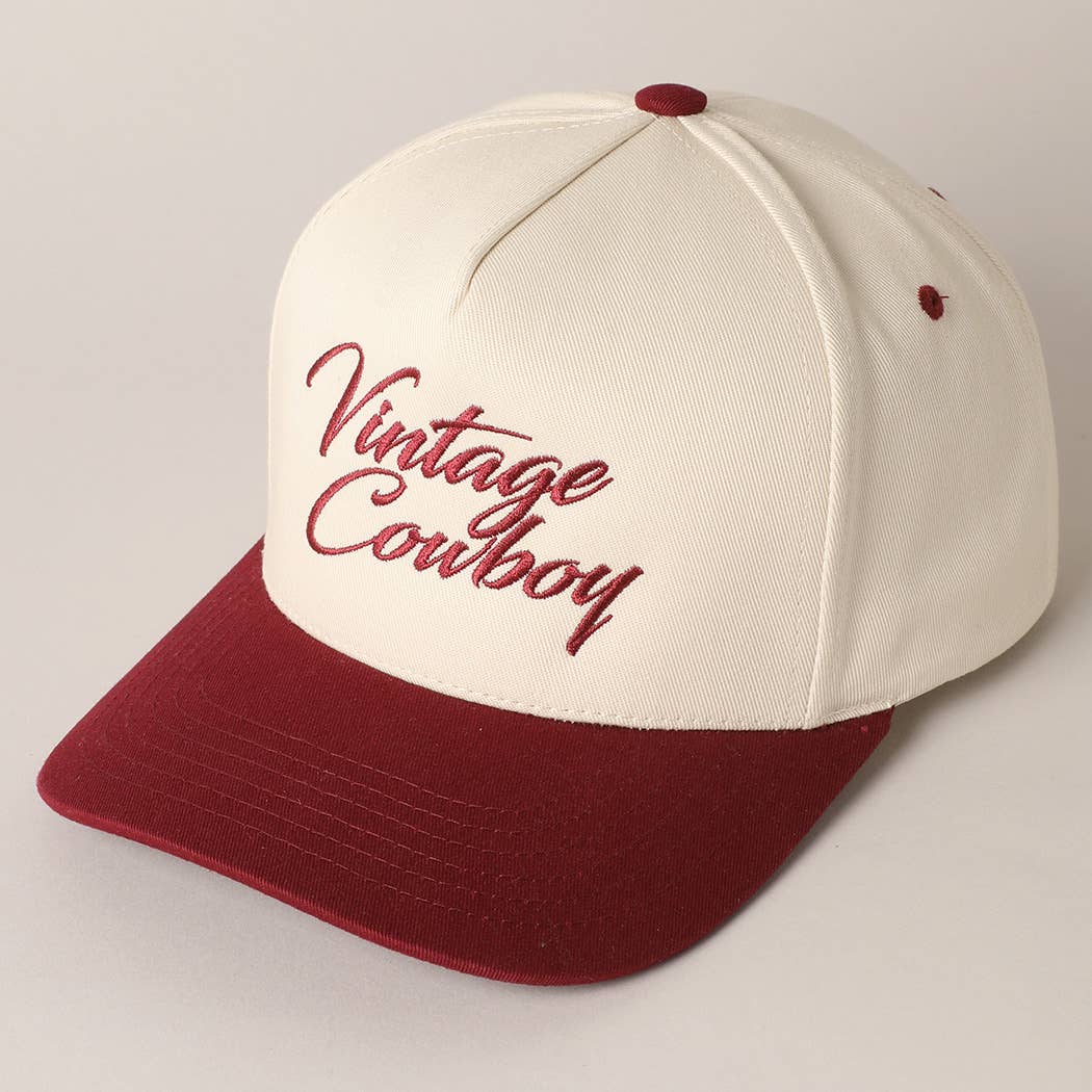 Fashion City – wholesale Baseball cap – Unisex – Vintage Cowboy Embroidery Two Tone Baseball Cap10