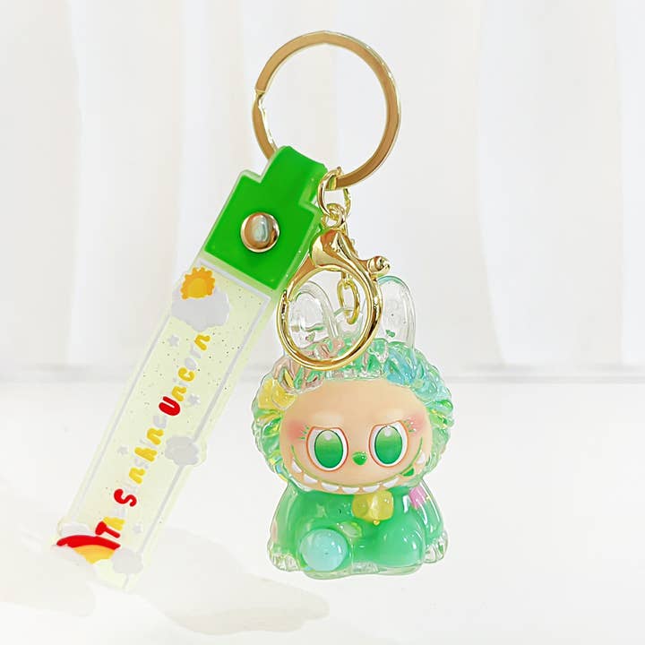 MKS America - Wholesale Keychain - Women's - Cute 3D Rabbit Keychain with Glitter and Wristlet Bag Charm16