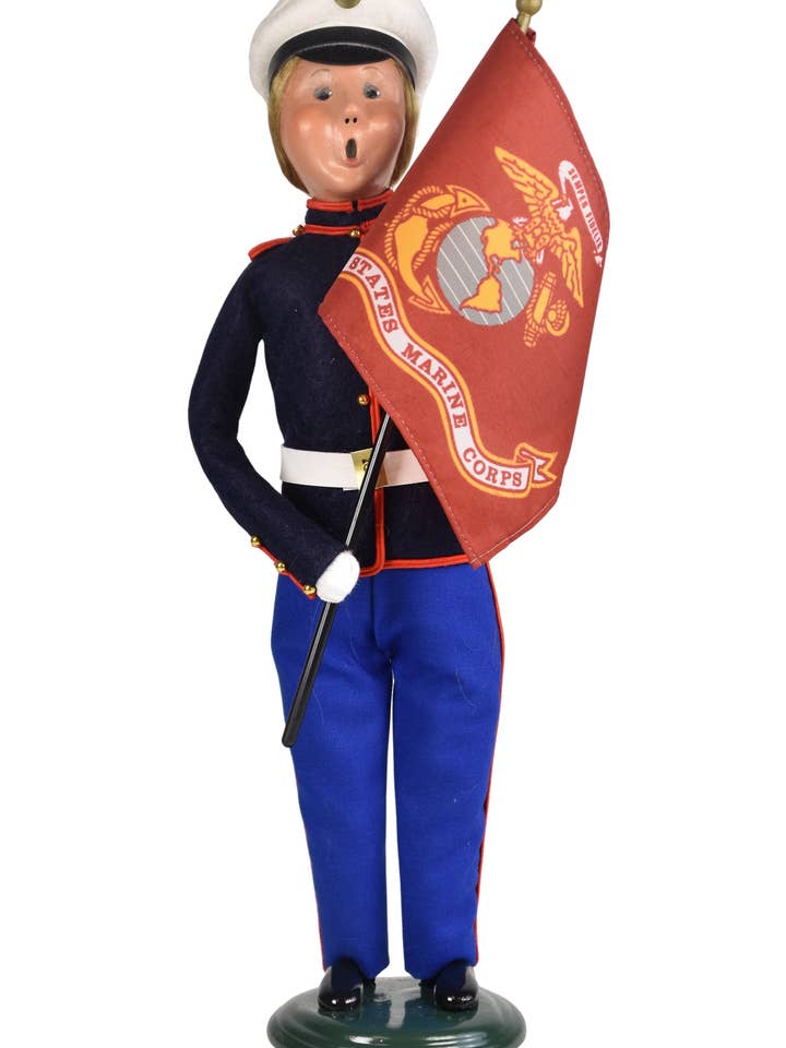 Byers' Choice Ltd. Marine Woman w/ Flag 5671W for wholesale by Byers Choice