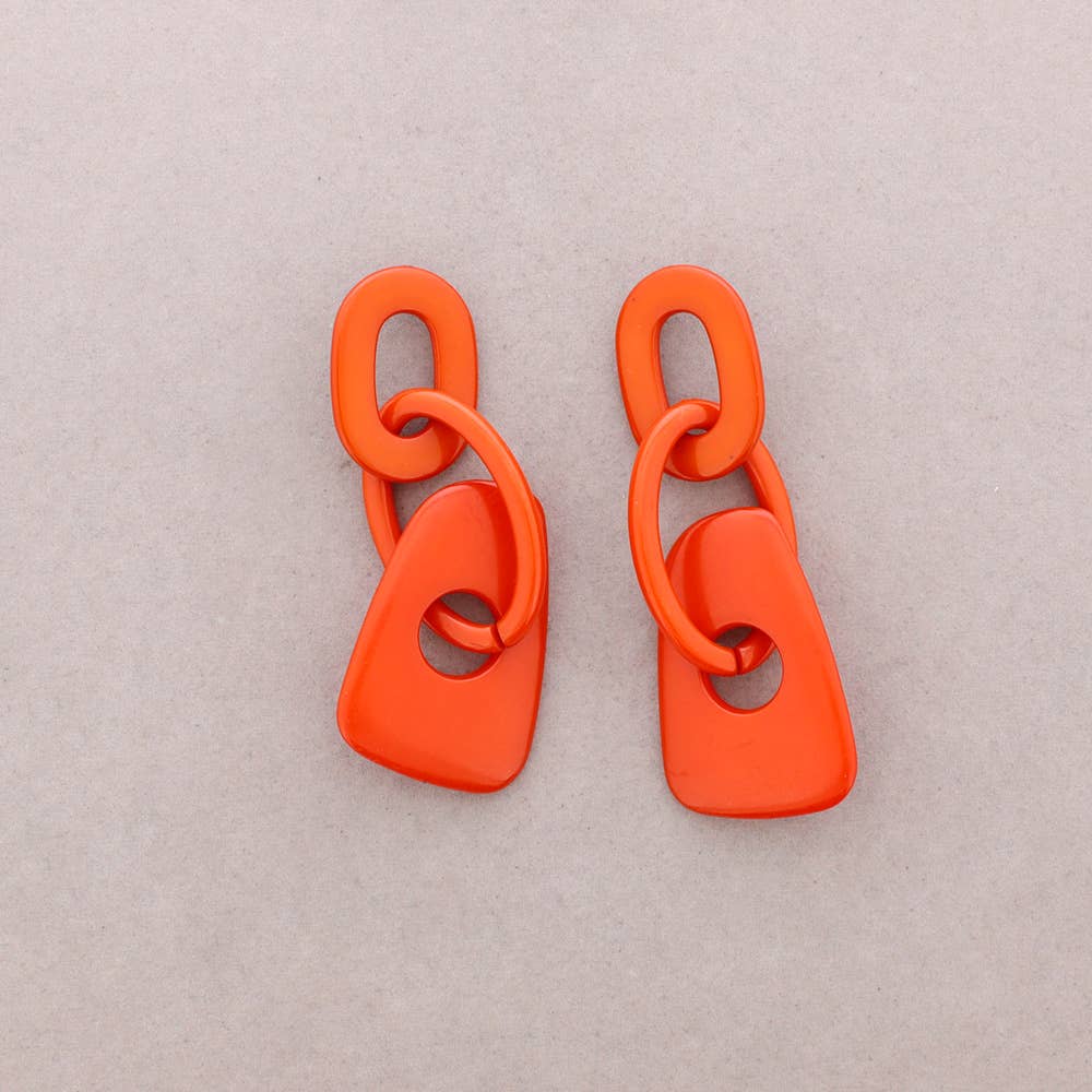 Sonata – wholesale Snap-smycken – Oregelbundna Länkörhängen i Harts2