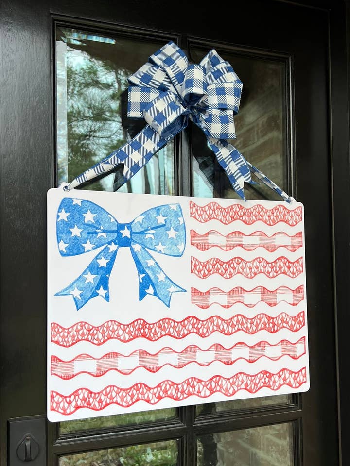 Stars & Stripes Flag Door Hanger for wholesale by Home Themed Home