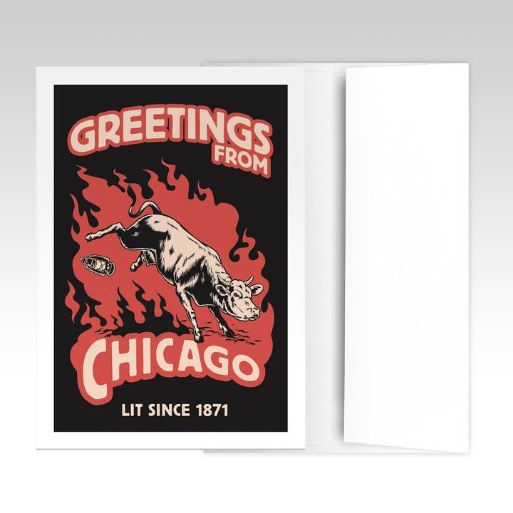Harebrained! - Wholesale Everyday Greeting Card - Chicago: Lit Since 1871 Greeting Card