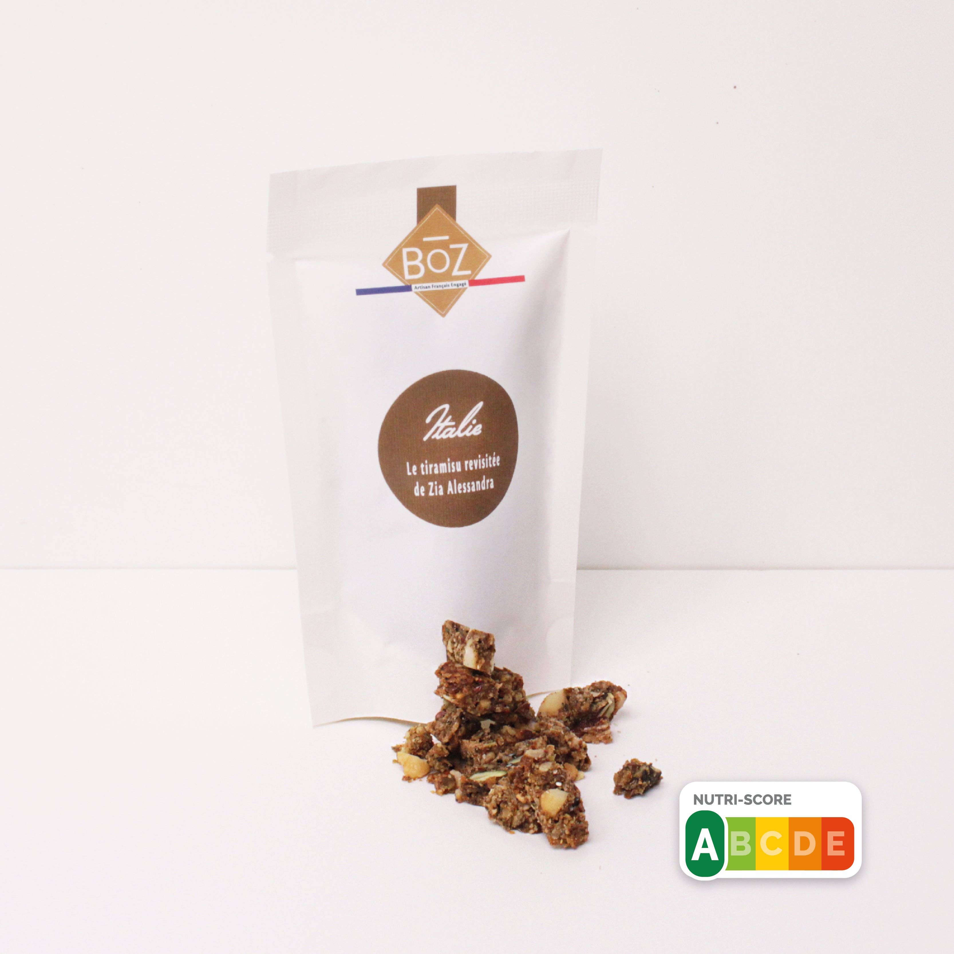 BoZ - Wholesale Breakfast Cereal - Box of 25 units of 130g “Tiramisu flavor snack”