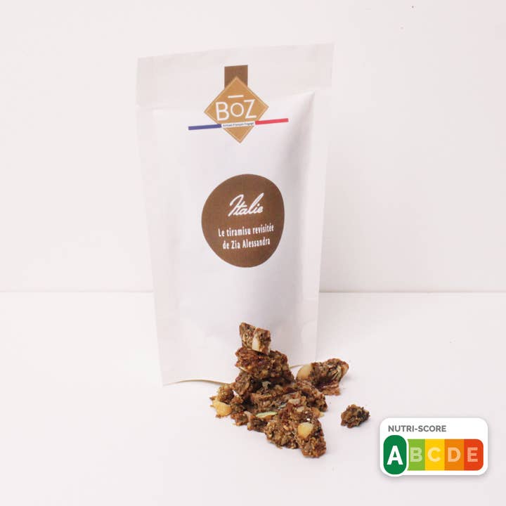 Caja de 25 unidades de 130g «Snack sabor tiramisú» para venta al por mayor de BoZ