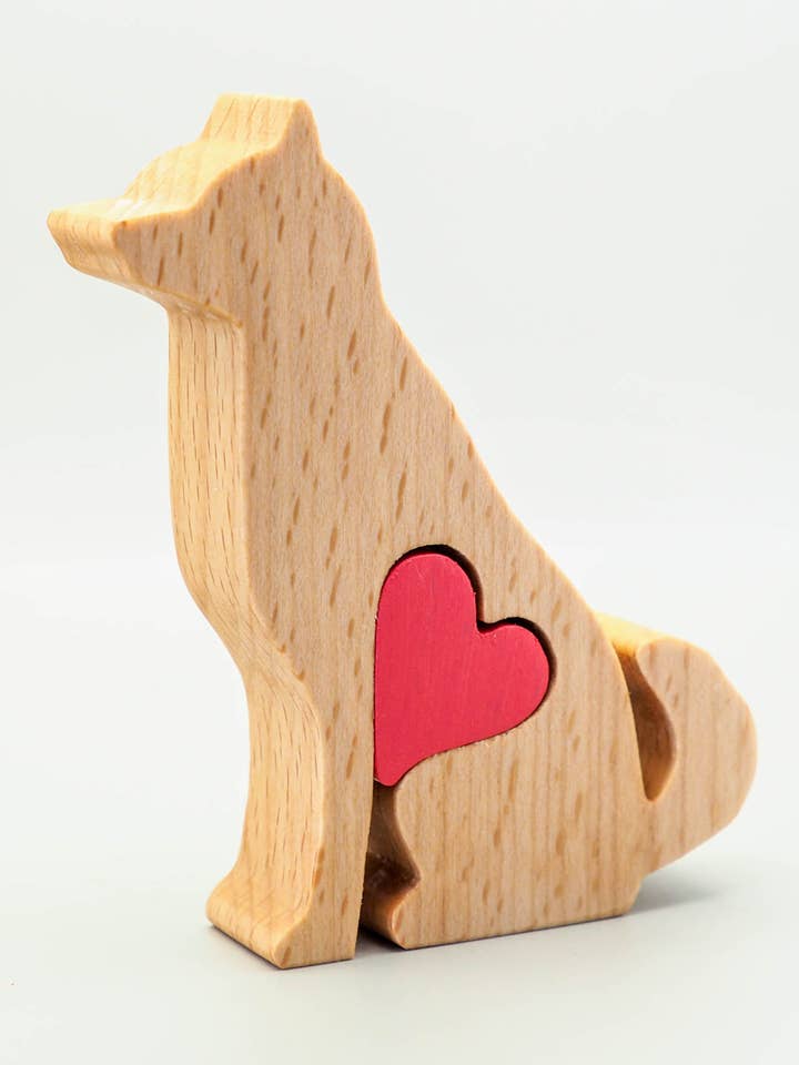 Shiba Inu - Boho Wooden Dog Decorative Figurine Keepsake for wholesale by Wood Metamorphosis