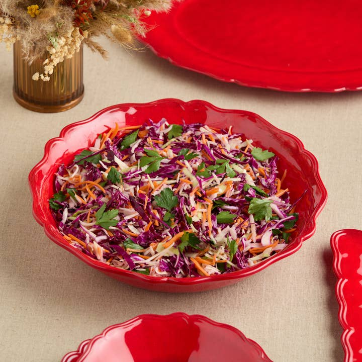 Certified International - Wholesale Serve Bowl - Isabella Red Melamine Lg Serving Bowl 13.75x2.75in