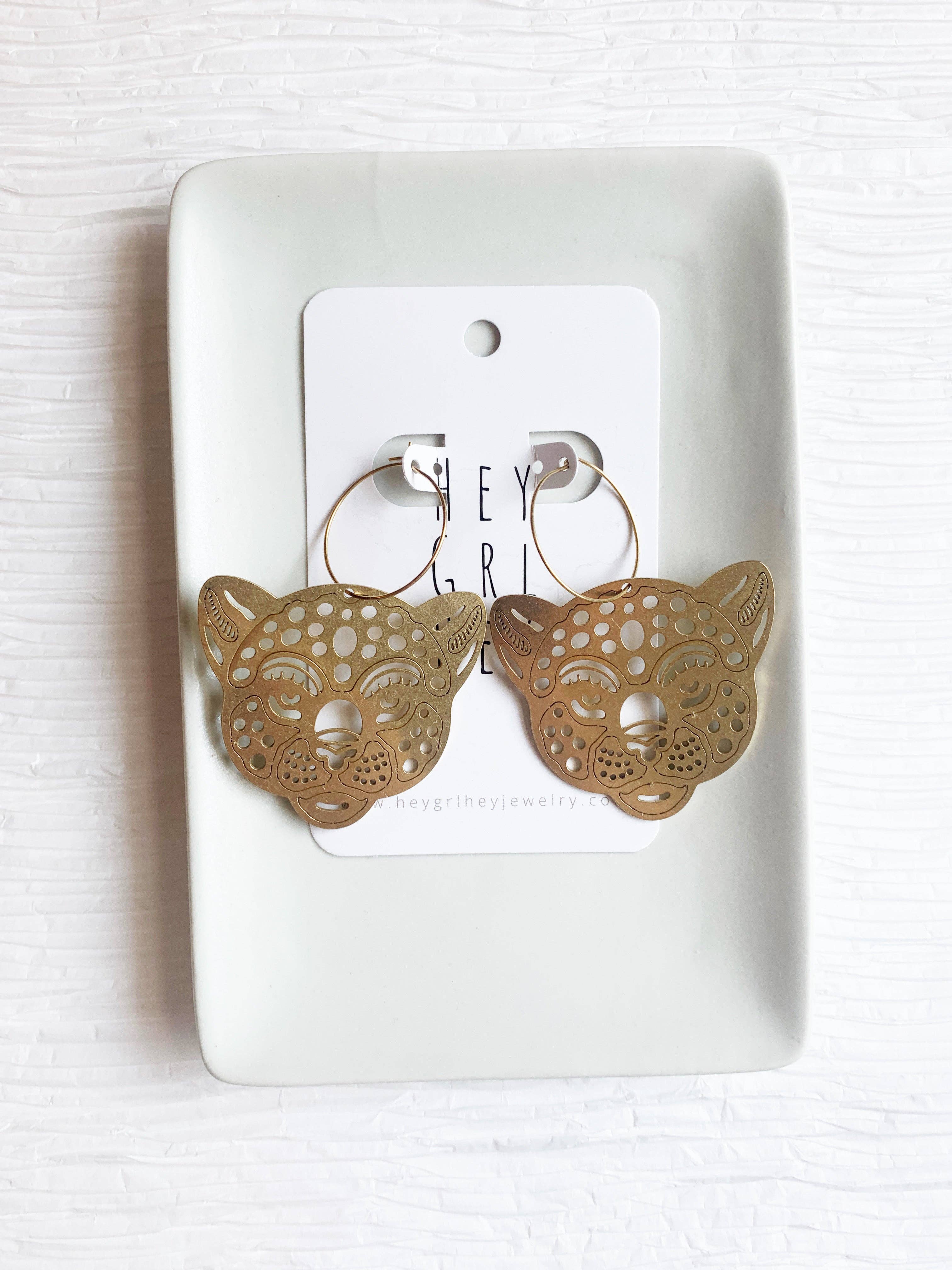 Hey Grl Hey Jewelry - Wholesale Dangle Earrings - The Leopard Hoops4