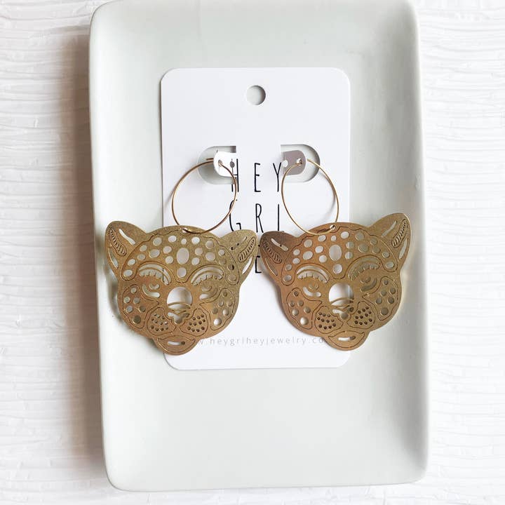 Hey Grl Hey Jewelry - Wholesale Dangle Earrings - The Leopard Hoops4