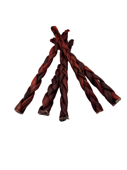 Dibo Pet Foods - Wholesale Pet Treats - Dog - Braided Beef Collagen Stick Brown - 12"3