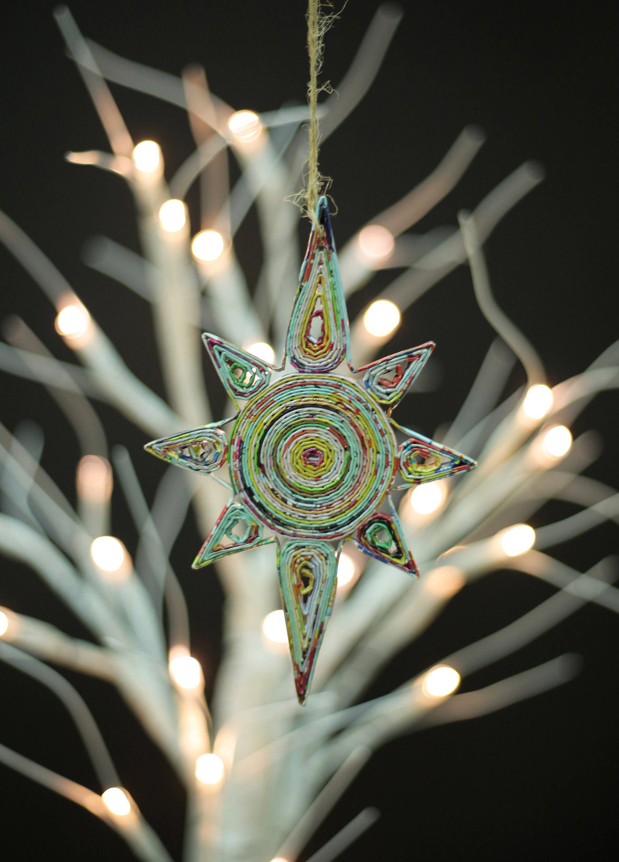 REECII – wholesale Prydnad – Lång stjärna, handgjord återvunnet pappersprydnad1