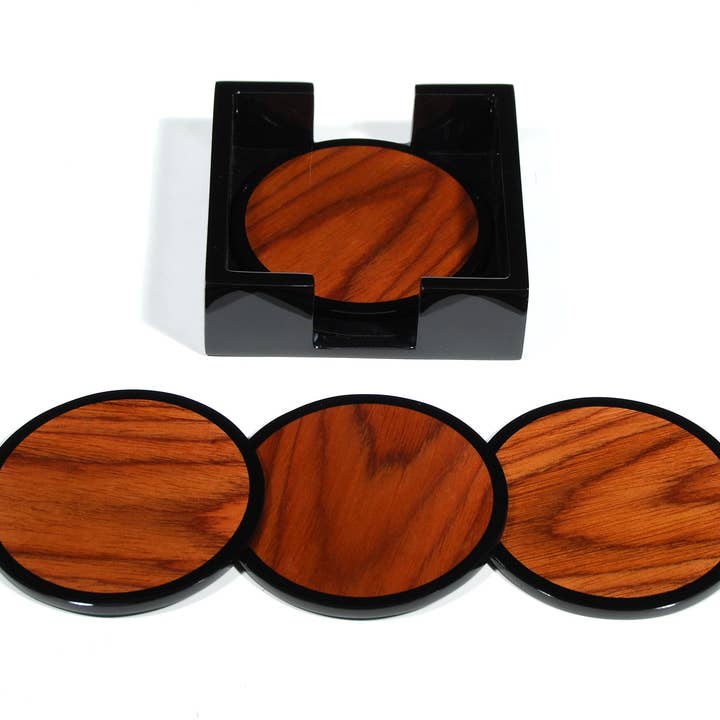 Round Coasters - Rosewood Brown - L-26RDRW for wholesale by Pacific Connections