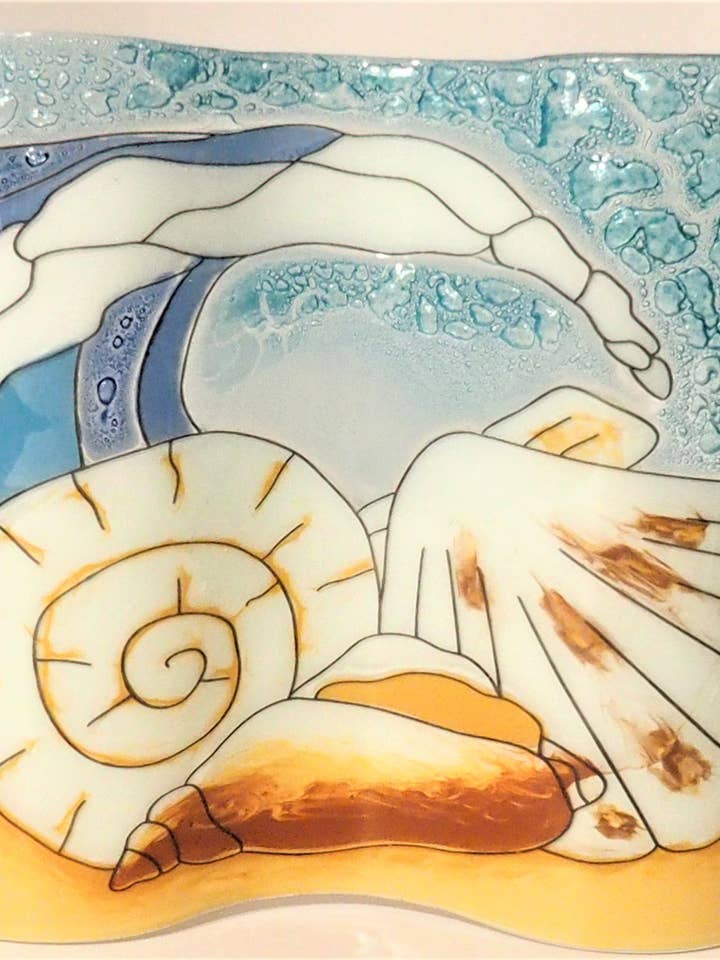 Sea Shells Large Wavy Glass for wholesale by Pampeana