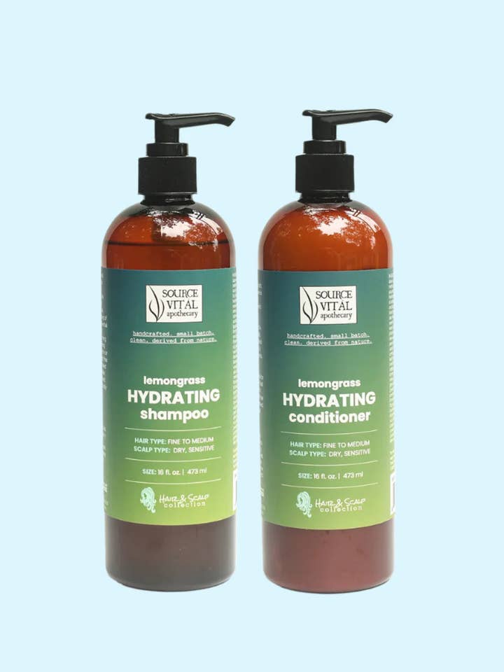 Ensemble Shampooing & Après-Shampooing Hydratants à la Citronnelle pour la vente par Source Vital Apothecary