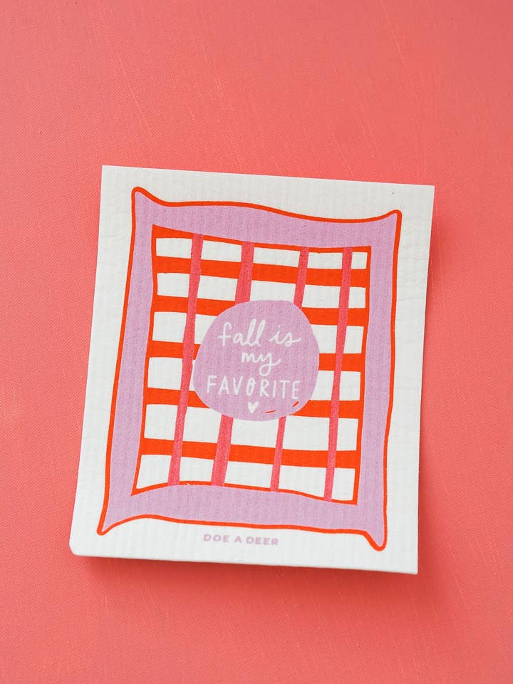 Fall is My Favorite Swedish Dishcloth for wholesale by Doe A Deer