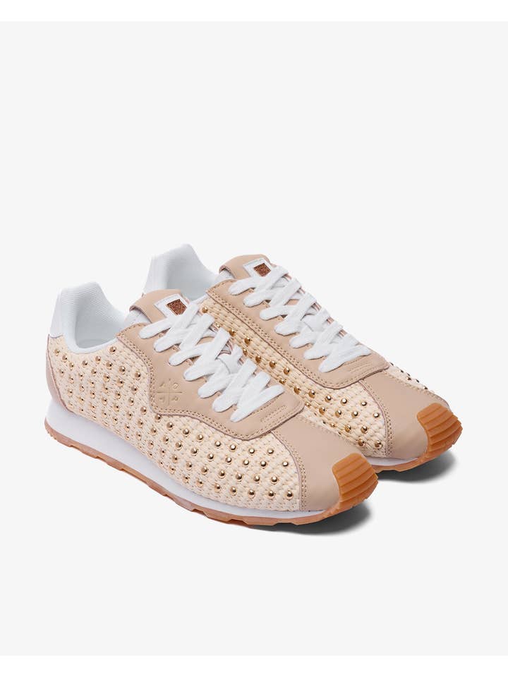 POPA - Wholesale Lifestyle Sneakers - Women's - Kira Studded Beige Sneaker1