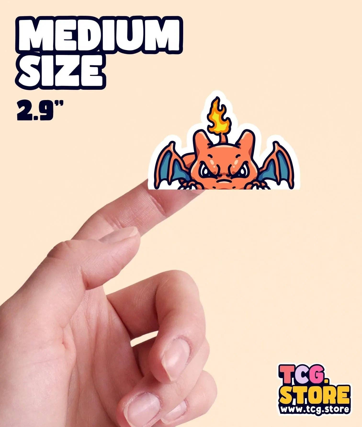 TCG.Store - TCGDOTSTORE - Wholesale Sticker - Charizard Peeking Pokémon Sticker6