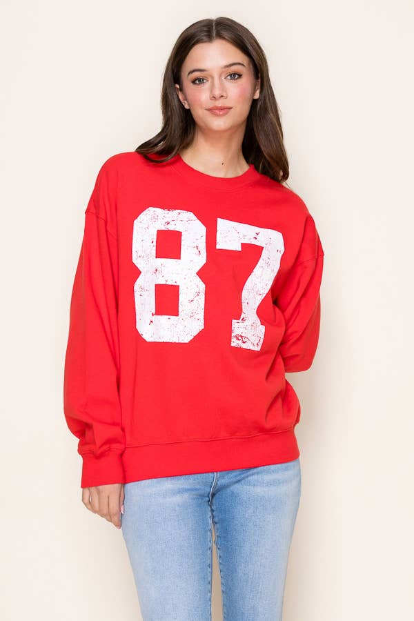 Tres Bien, Inc - Wholesale Graphic Sweatshirt - Women's - "87" PREMIUM WASH GRAPHIC SWEATSHIRT4