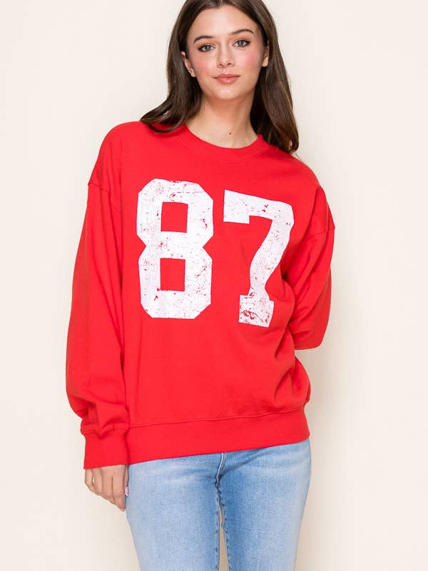 Tres Bien, Inc - Wholesale Graphic Sweatshirt - Women's - "87" PREMIUM WASH GRAPHIC SWEATSHIRT4
