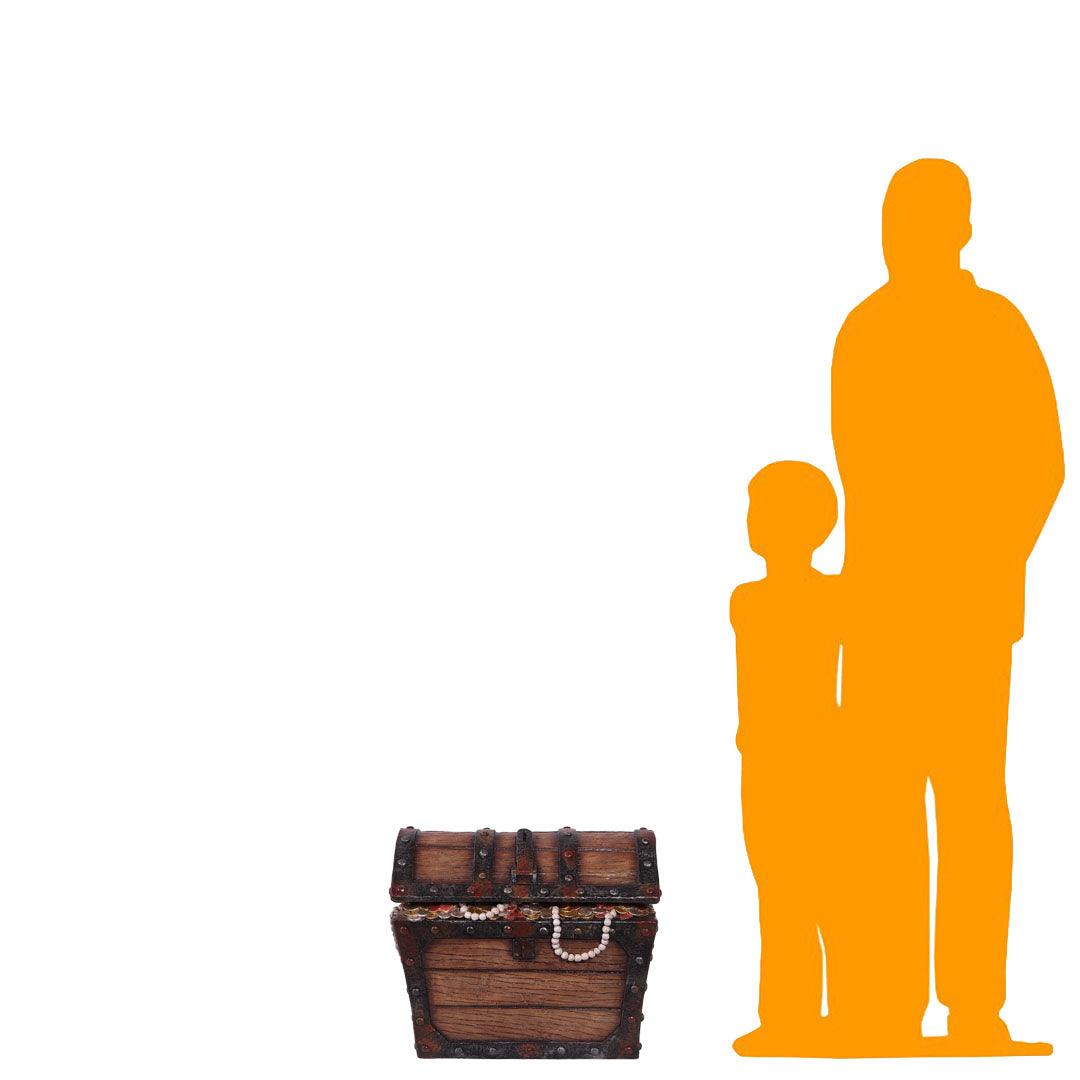 LM Treasures - Wholesale Decorative Box - Small Pirate Treasure Chest Statue1