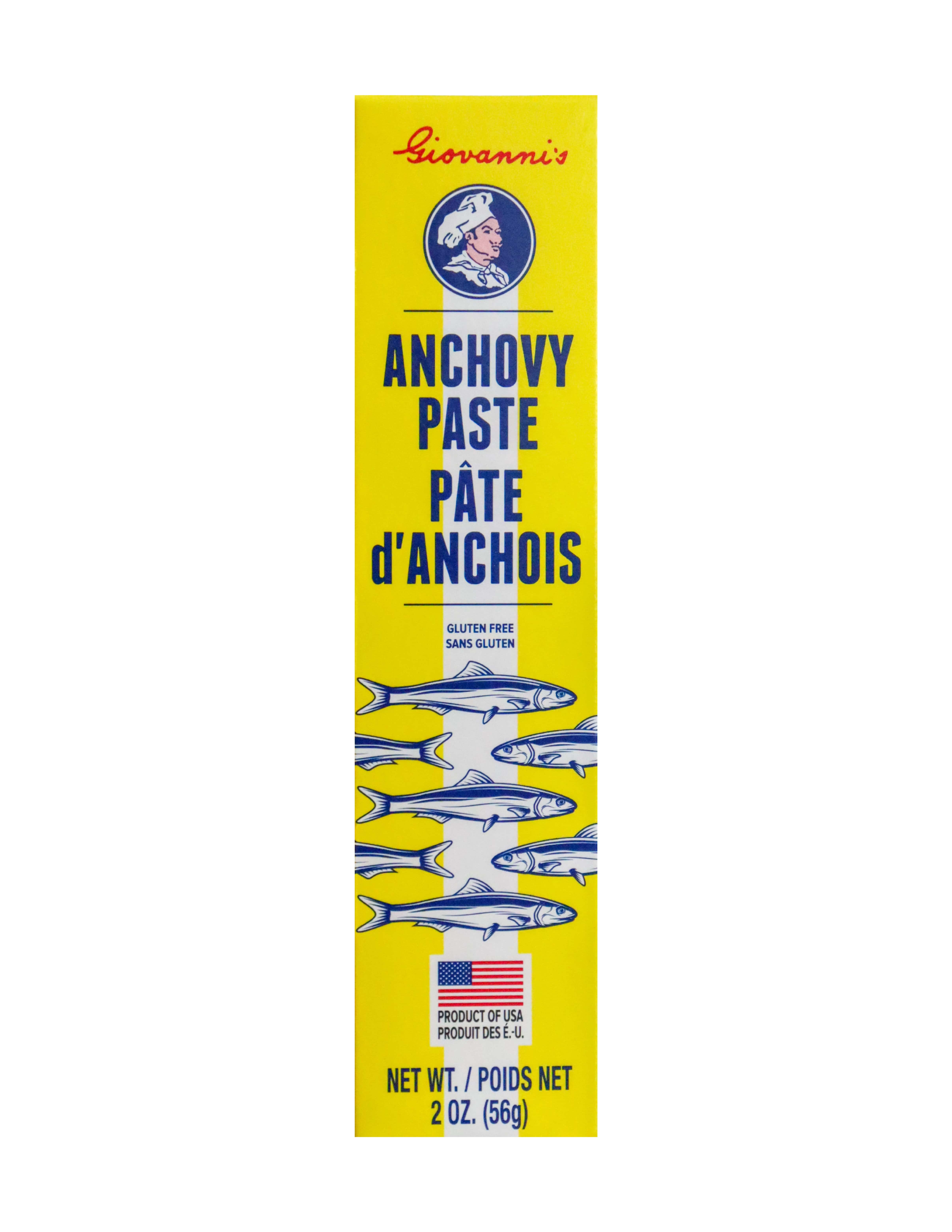 Giovanni's - Vente Poissons/fruits de mer - Pâte d'anchois Made in USA de Giovanni en tubes6