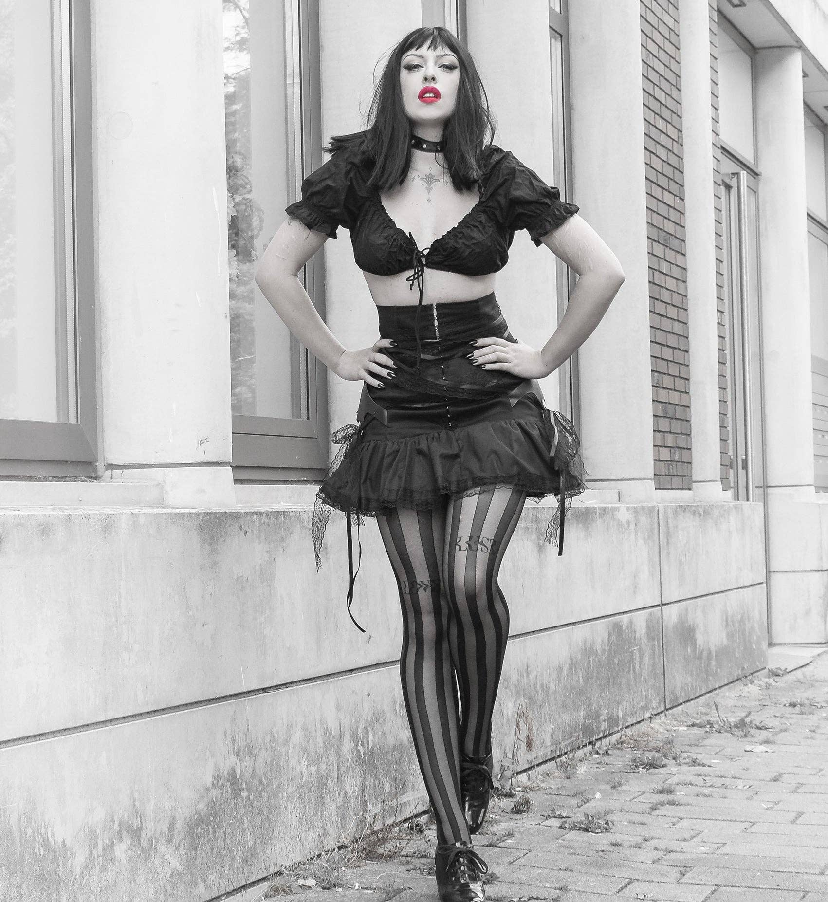 Pamela Mann – Großhandel Strumpfhose – Damen – Feste Strumpfhose mit durchsichtigen Streifen1