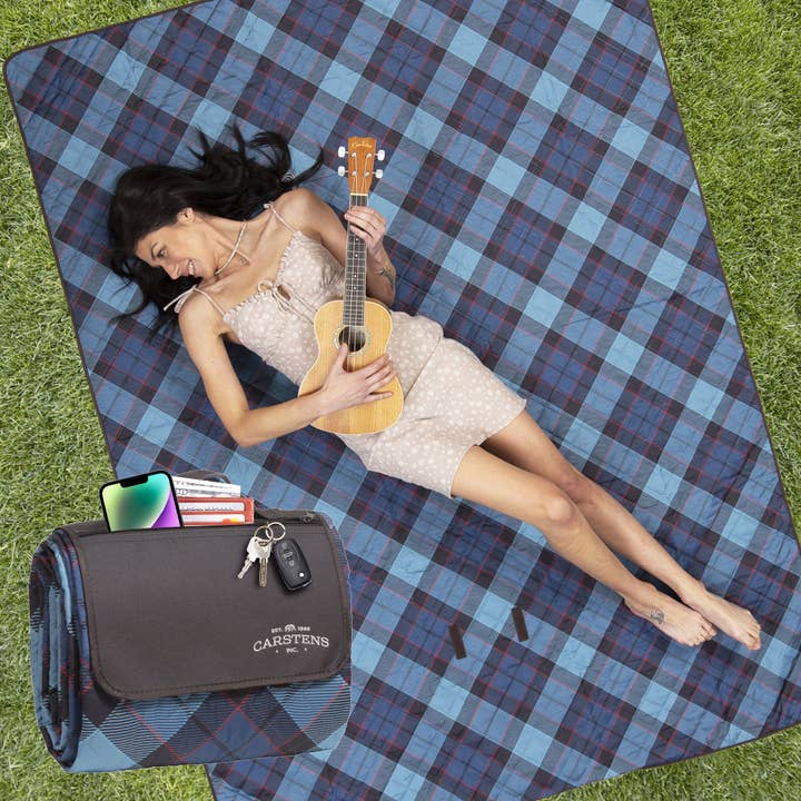 Stormy Plaid Picnic Blanket for wholesale by Carstens, Inc.